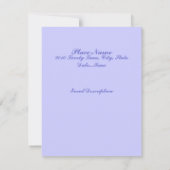 ブルー カラーリリー フラワー 招待状 (裏面)