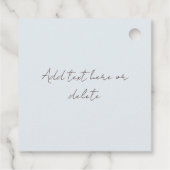 ブルー カン ベアリー ウェイト テディ ベア ボーイ ベイビー シャワー フェイバータグ (裏面)