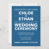 ブルー·カー保ム·アンド·プロポーズ·オン·結婚式招待状 招待状 (裏面)