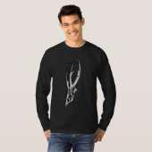ブルー・キャラクサス ゴシック ブラック Tシャツ (正面フル)