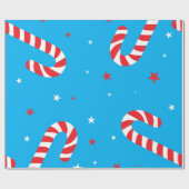 ブルー&キャンディーケンビープリント ラッピングペーパー (フラット)