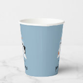 ブルー キュート ゴースト ハロウィン ファースト バースデー ボーイ 紙コップ (右)