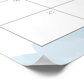 ブルー クラウズ & スターズ 出産予定日当てゲーム カレンダー ポスター (角)