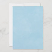 ブルー クラシック ギンガム ベビーシャワー 招待状 (裏面)
