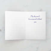 ブルー クラシック ネイチャー バード ウェディング 招待状 (内部)