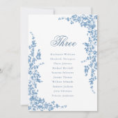 ブルー クラシック 席図 カード ヴィンテージ フラワーリー (正面)