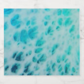 ブルー クラッシュ - 抽象的な海岸の芸術作品  スパークリングワインラベル (シングルラベル)