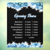 ブルー クリスタル 開店時間 窓 ステッカー ウィンドウサイン (シート3)