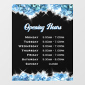 ブルー クリスタル 開店時間 窓 ステッカー ウィンドウサイン (シート)