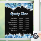 ブルー クリスタル 開店時間 窓 ステッカー ウィンドウサイン (ホーム)