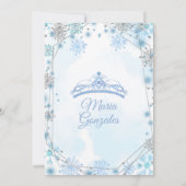 ブルー クリスマス ホリデー シーズン ジオメトリック スイート 15歳 招待状 (裏面)