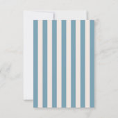 ブルー&クリームクラシックエレガントな結婚式 出欠カード (裏面)