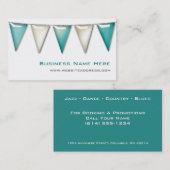 ブルー/クリームパーティーバナー：:パーティー名刺 名刺 (正面/裏面)