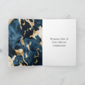 ブルー クリーム ゴールド カウボーイ カウガール カウハイド クリスマス カード (内部)