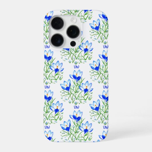 ブルー・クロカス iPhoneケース (裏面)