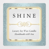 ブルー・グリッター・アンド・ホワイト ラベル (デザイン1)