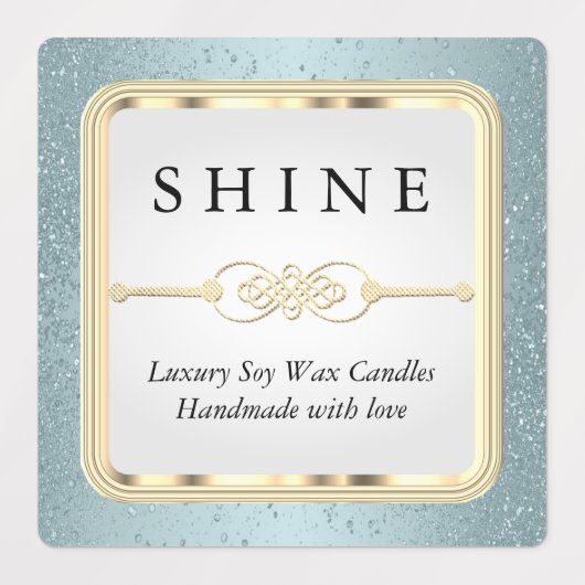 ブルー・グリッター・アンド・ホワイト ラベル (デザイン2)