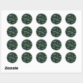 ブルー&グリーンの移動車両 車 男の子 オン・ザ・ゴー ラウンドシール (シート)