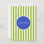 ブルー&グリーンキッズボーリングパーティー誕生日招待状 招待状 (裏面)