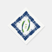 ブルー&グリーンコッチナプキン スタンダードカクテルナプキン (角)