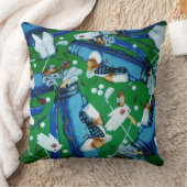 ブルー&グリーンゴルフ クッション (ブランケット)