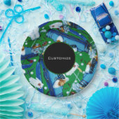 ブルー&グリーンゴルフ ペーパープレート (パーティー)