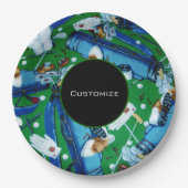 ブルー&グリーンゴルフ ペーパープレート (正面)