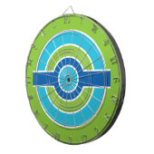 ブルー/グリーンサークルカスタムダーツボード ダーツボード (正面右)