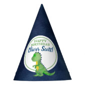 ブルー&グリーンディオナンスボーイ誕生日 パーティーハット (正面)