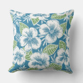 ブルー&グリーントロピカル装飾用クッション クッション (正面)