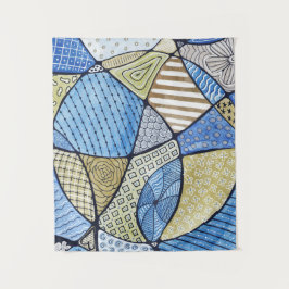 ブルー&グリーンニューログラフィックアートテープ業界 タペストリー