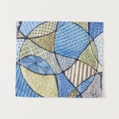 ブルー&グリーンニューログラフィックアートテープ業界 タペストリー (正面(横))