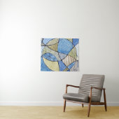 ブルー&グリーンニューログラフィックアートテープ業界 タペストリー (インサイチュ(横))