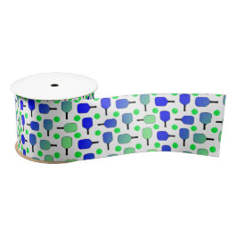 ブルー&グリーンピックボールパドルグリーンピックボール サテンリボン