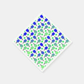 ブルー&グリーンピックボールパドルグリーンピックボール スタンダードカクテルナプキン (角)