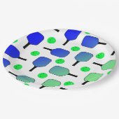 ブルー&グリーンピックボールパドルグリーンピックボール ペーパープレート (アングル)