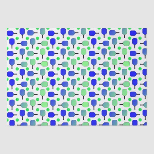 ブルー&グリーンピックボールパドルグリーンピックボール 薄葉紙 (正面)