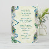 ブルー/グリーンピーコック招待状 招待状 (スタンド正面)