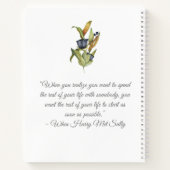 ブルー&グリーンフローラウェディングプランナーノートブック ノートブック (裏面)