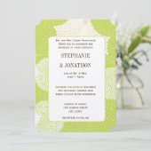 ブルー&グリーンフローラ結婚菊 招待状 (スタンド正面)