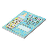 ブルー&グリーンベビーボトルキャンディ推測ゲーム ノートパッド (回転)