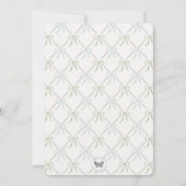 ブルー&グリーンボウズ赤ちゃんシャワー招待状 招待状 (裏面)