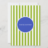 ブルー&グリーンボーリングパーティー誕生日招待状 招待状 (裏面)