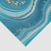 ブルー&グリーンリキッドマーブルティッシュペーパー 薄葉紙 (詳細)