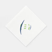 ブルー&グリーンルンチョンナプキンズ – ボーダーレス スタンダードランチョンナプキン (角)