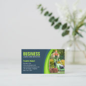 ブルー&グリーンローン気に造園モウイング 名刺 (スタンド正面)