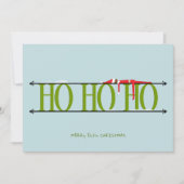 ブルー&グリーン小妖精や小人シェナニガンス企業のクリスマス シーズンカード (正面)