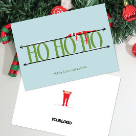 ブルー&グリーン小妖精や小人シェナニガンス企業のクリスマス シーズンカード