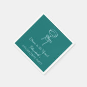 ブルー&グリーン応援30年誕生日ナプキンス スタンダードカクテルナプキン (角)