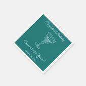 ブルー&グリーン応援30年誕生日ナプキンス スタンダードカクテルナプキン (角)